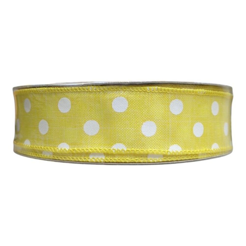 Member's Mark Wired Edge Premium Spring Ribbon, 1.5in Wide x 50yds - Large Dot